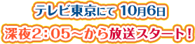 2014年10月テレビ東京、テレビ大阪、テレビ愛知、AT-Xにて放送開始